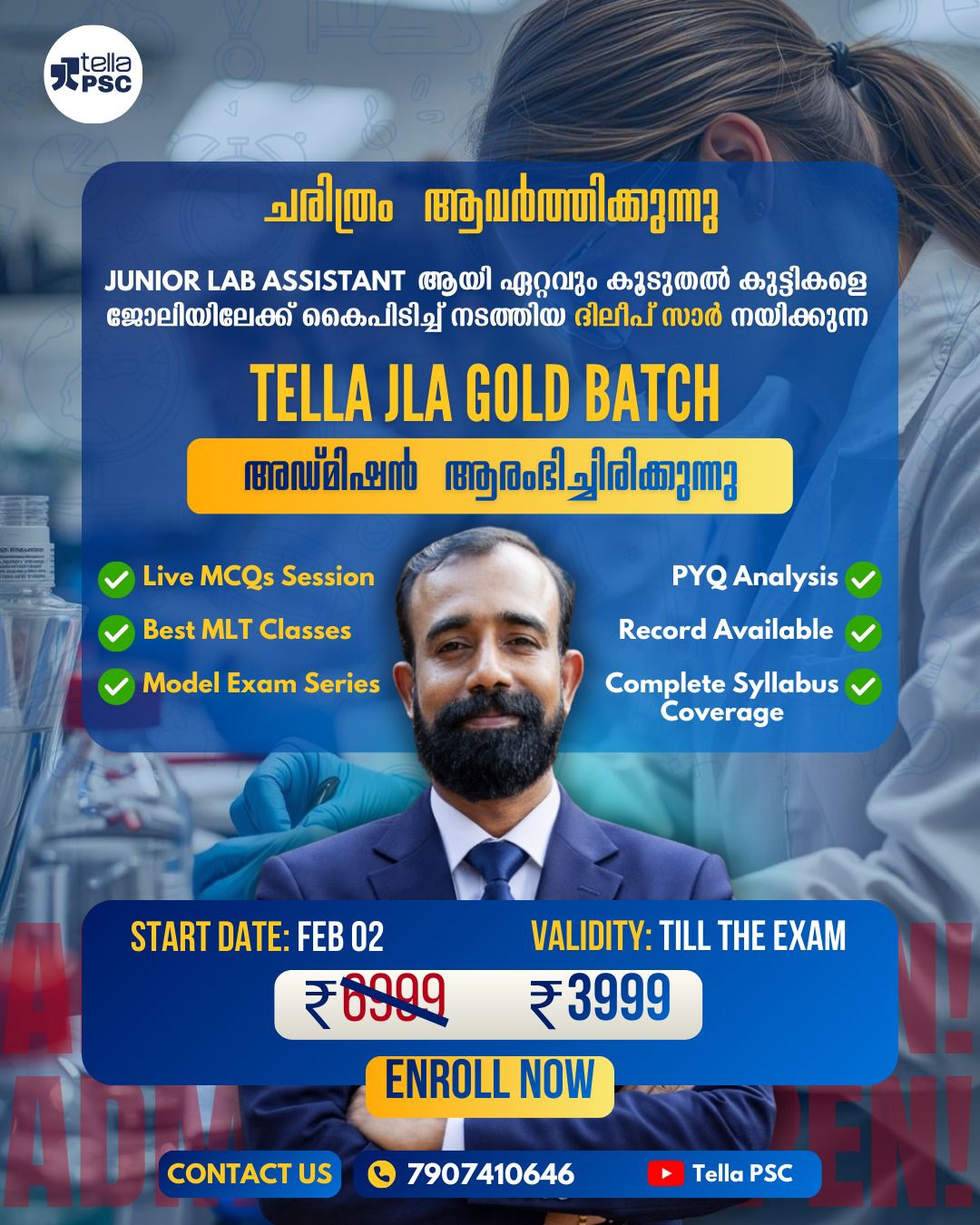 Junior Lab Assistant Gold Batch
